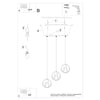 Elegant pendant lighting for kitchen island Sollux Lighting Pendant Lamp TULOS 3L White