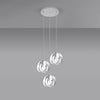 Ceiling lamp for bedroom Sollux Lighting Pendant Lamp TULOS 3P White with avant-garde design
