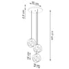 Elegant pendant lighting for kitchen island Sollux Lighting Pendant Lamp TULOS 3P White
