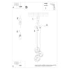 Stylish pendant light Sollux Lighting Pendant Lamp TULOS 3P White for home interiors

