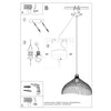 Sollux Lighting Pendant Lamp UMB White hanging above dining table
