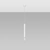 White pendant light Sollux Lighting Pendant Lamp WEZYR 1 hanging in modern interior
