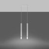 Industrial white pendant light Sollux Lighting Pendant Lamp WEZYR 2 illuminating a bedroom
