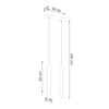 Modern pendant light fitting Sollux Lighting Pendant Lamp WEZYR 2 in dining room