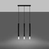 Contemporary pendant lighting for kitchen island Sollux Lighting Pendant lamp WEZYR 3 black