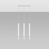 Glass and steel ceiling lamp for kitchen Sollux Lighting Pendant Lamp WEZYR 3 white