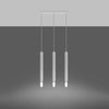 Minimalist white pendant light Sollux Lighting Pendant Lamp WEZYR 3 in a kitchen setting