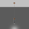 Sleek pendant ceiling light ideal for kitchen island lighting Pendant lamp ZANE 1 grey
