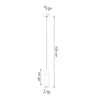 Narrow hanging lights in grey for minimalist interiors Pendant lamp ZANE 1 grey