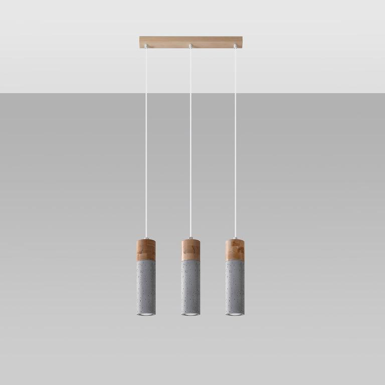 Sollux Lighting Pendant Lamp ZANE 3 Grey