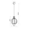 Elegant hanging light for modern interiors Pendant lamp ARANCIA natural wood