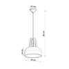 Sollux Lighting Pendant lamp CASCO black/natural wood