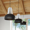 Scandinavian style Sollux Lighting Pendant lamp CASCO black/white