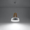 Sollux Lighting Pendant Lamp with Wood Inserts  CASCO white/natural wood