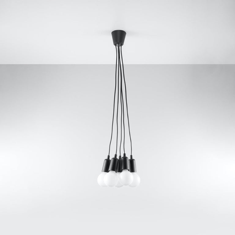 Sollux Lighting Pendant Lamp DIEGO 5 Black