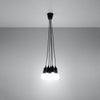 Kitchen pendant lighting Sollux Lighting Pendant lamp DIEGO 5 black