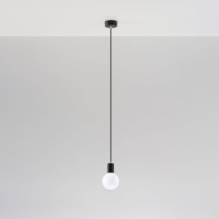 Sollux Lighting Pendant Lamp EDISON Black