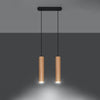 Island pendant lights, Sollux Lighting Pendant lamp LINO 2 wood