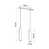Pendant ceiling lights for modern kitchens, Sollux Lighting Pendant lamp LINO 2 wood