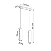 Sleek Pendant lamp LOOPEZ 2 black/golden