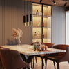 Pendant lamp LOOPEZ 2 black/golden Ideal for dining areas and hallways