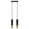 Classic Sollux Lighting Pendant lamp LOOPEZ 2 black/golden for home decor
