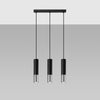 Classic Sollux Lighting Pendant Lamp LOOPEZ 3L Black/Chrome for home decor