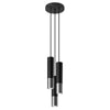 Sollux Lighting Pendant lamp LOOPEZ 3P black/chrome in matte black and chrome