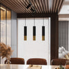 Pendant lamp LOOPEZ 3P black/golden modern ceiling light