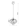 Chic pendant lamp for cozy atmospheresPendant lamp MANDELINO natural wood