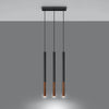 Ceiling light fixture Sollux Lighting Pendant lamp MOZAICA 3L black/copper