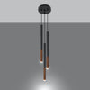 Ceiling lamp for bedroom Sollux Lighting Pendant lamp MOZAICA 3P black/copper