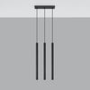 Pendant lighting for kitchen island with Sollux Lighting Pendant Lamp PASTELO 3 Black