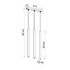 Contemporary pendant light Sollux Lighting Pendant Lamp PASTELO 3 Black hanging in a modern interior

