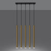 Hanging lights Sollux Lighting Pendant Lamp PASTELO 5L Polished Gold
