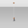 Stylish pendant light for dining room Pendant lamp QUBIC grey