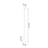 Industrial hanging light fixture Pendant lamp QUBIC grey