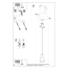Ceiling pendant light for living room Pendant lamp QUBIC grey