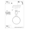 Stylish chandelier light Sollux Lighting RIO 110 golden LED 3000K