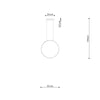 Golden Sollux Lighting  Pendant lamp RIO 55 golden LED 4000K for modern interiors