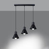 Evenly spreads light across the room Pendant lamp TALEJA 3 black [E27]