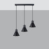Modern pendant ceiling light Sollux Lighting Pendant lamp TALEJA 3 black [ES111]