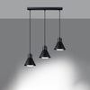 Minimalist ceiling lamp for bedroom Sollux Lighting Pendant lamp TALEJA 3 black [ES111]