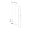 Pendant lamp TALEJA 3 white Sleek and minimalist structure