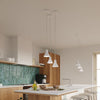 Pristine white color complements various interiors Pendant lamp TALEJA 3 white [E27]