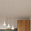 Pendant lamp TALEJA 3 white Evenly spreads light across the room