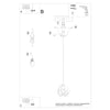 Suspended hanging lights Sollux Lighting Pendant Lamp TULOS 1 White for living rooms