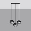 Ceiling light fixture Sollux Lighting Pendant lamp TULOS 3L black for sophisticated decor