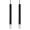 Glass and steel ceiling lamp for kitchen Sollux Lighting Pendant lamp WEZYR 2 black