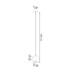 Pendant lamp WOODY natural wood for living rooms, dining rooms, kitchens, and hallways